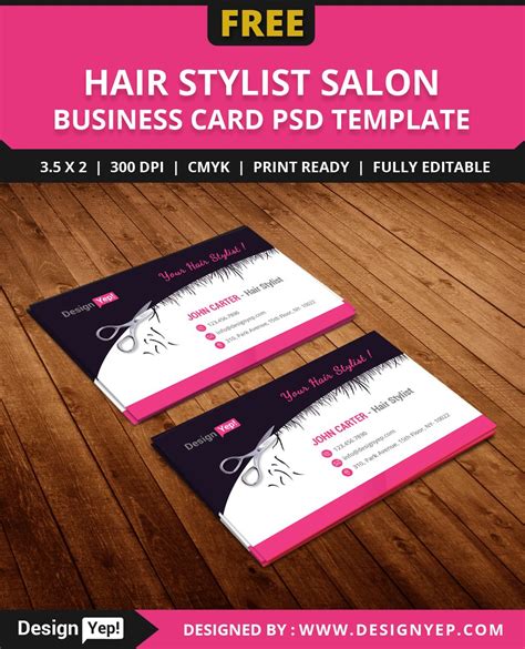 creative business cards for hairdressers.